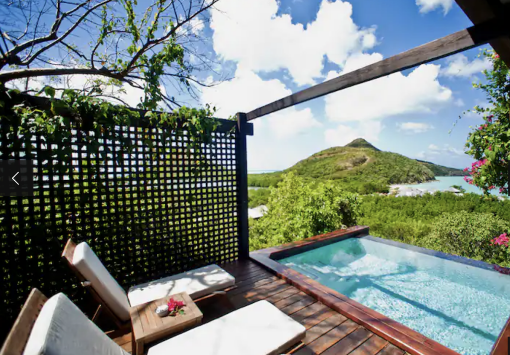 Suite at Hermitage Bay hotel Antigua, an SLH property.